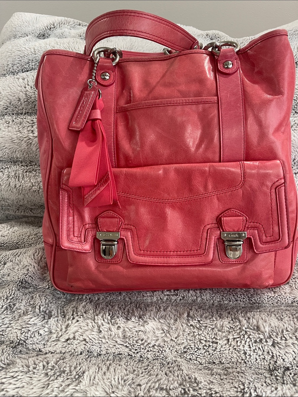 Coach Poppy Camilla Pushlock Tote